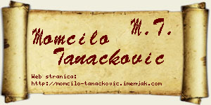 Momčilo Tanacković vizit kartica